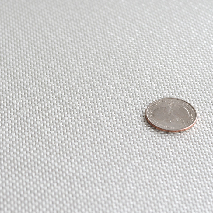 Heavier weight 10 oz fiberglass cloth great for boat making, repairs and molds. Quarter on top for size reference.