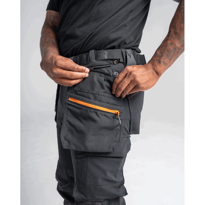 4-Way Stretch Work Pants - 9954-Black/Orange | Blaklader 16221644