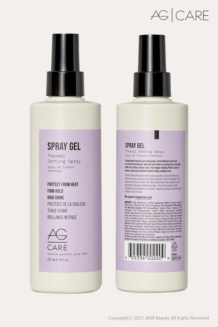 AG CARE SPRAY GEL THERMAL SETTING SPRAY 8oz - BSW BEAUTY CANADA