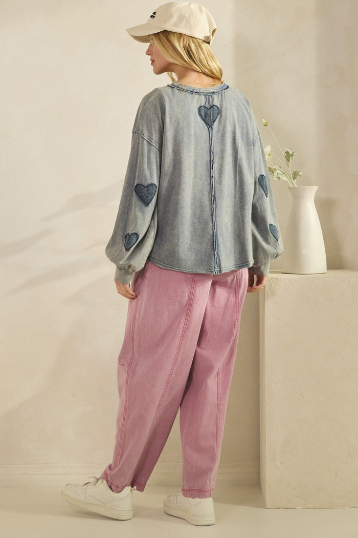 All Heart Mineral-wash Pullover