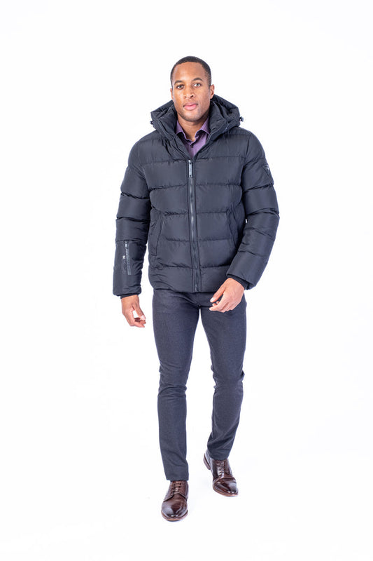 "Avalanche" Quilted Puffer Jacket (-30 Degree Rated) - Black