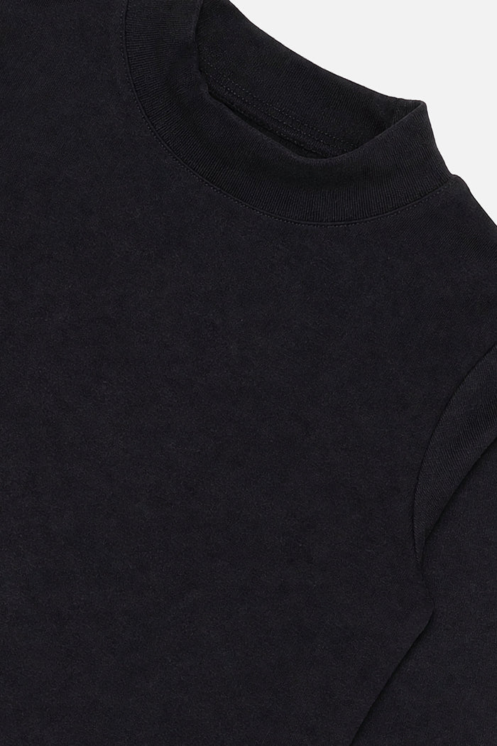 Brushed Rib Crew Neck Top Black-4