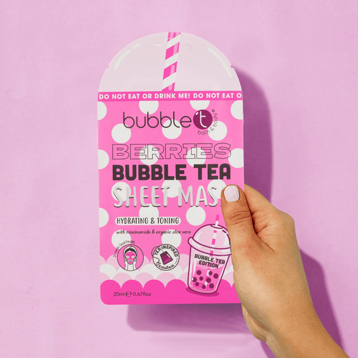 Bubble T Face Sheet Mask Berries With Aloe Vera & Niacinamide 20ml - Beauty Tribe