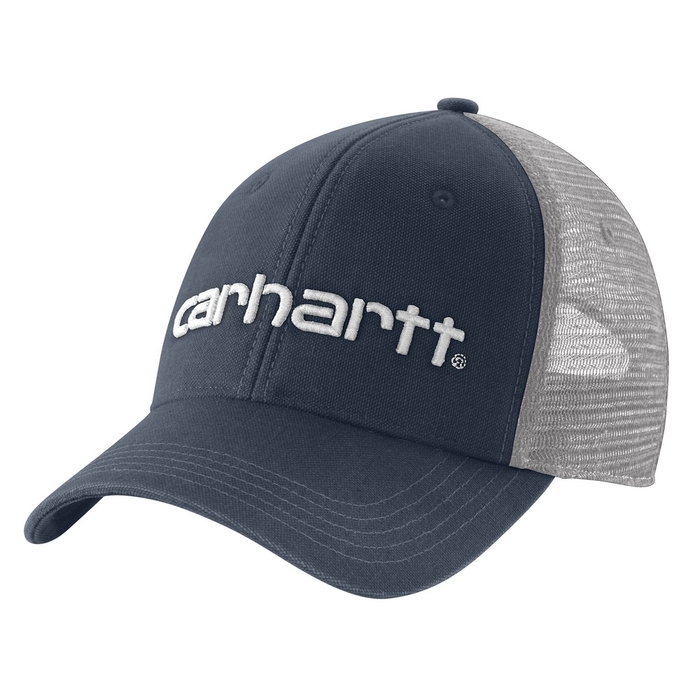 Canvas Mesh-Back Logo Graphic Cap - 408-Navy-White | Carhartt 101195