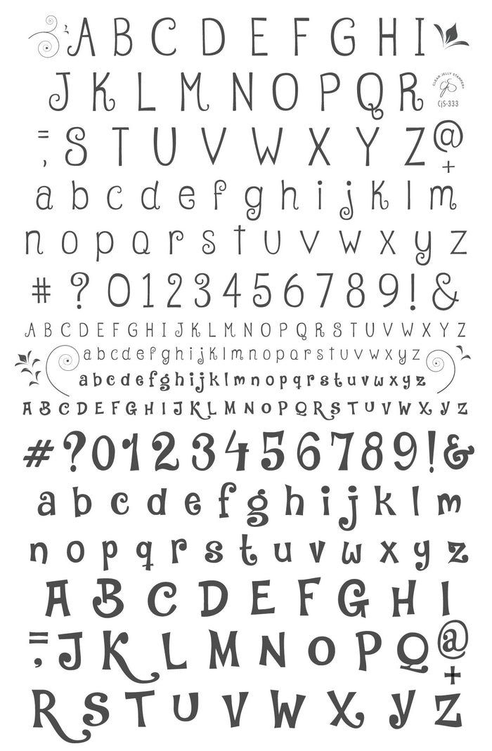 CjS-333 - Alphabet - Jungle Boogie | Clear Jelly Stamping Plate