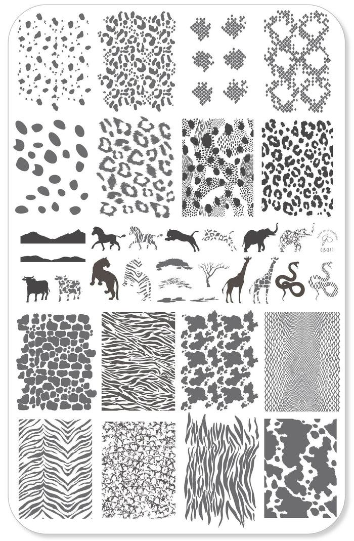 CjS-341 - Animal Diva | Clear Jelly Stamping Plate