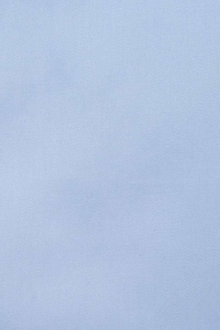 Cotton Satin Finish Solid Dress Shirt - Light Blue