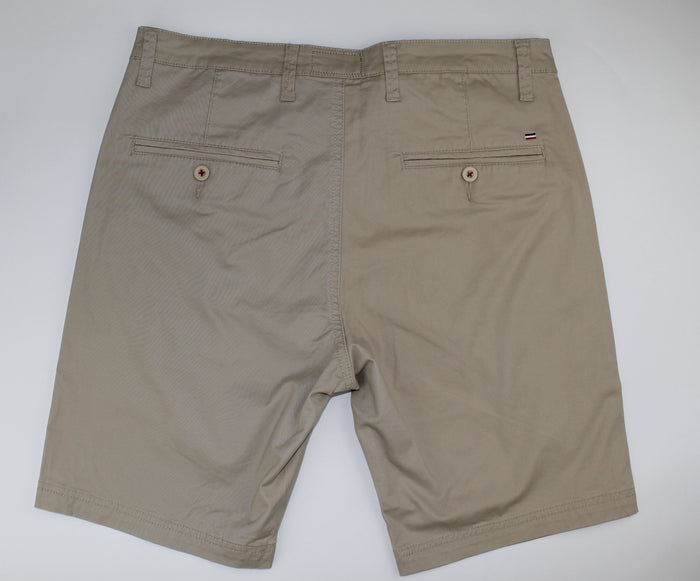 Cotton Stretch Shorts - Taupe
