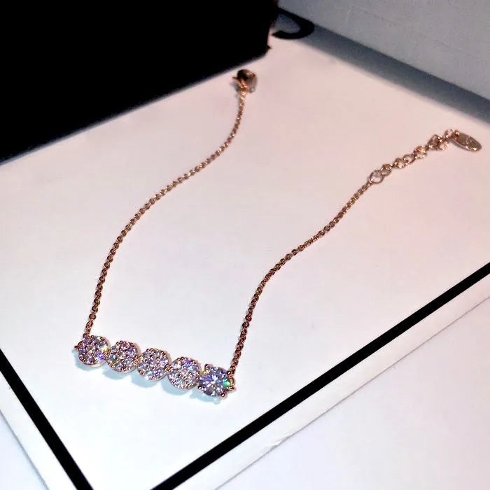 Wedding Jewelry - Rose Gold Cubic Zirconia Bridal/Bridesmaid Bracelet