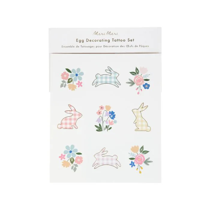 Easter Egg Tattoos Decorating Kit - Bunny & Flower
