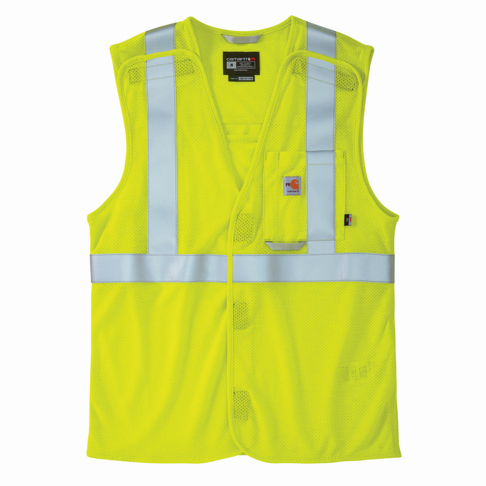 Flame Resistant High-Visibility Mesh Class 2 Vest - BLM-Brite Lime | Carhartt 105787