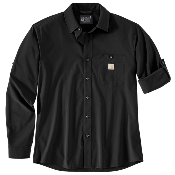 Force Sun Defender Relaxed Fit Lightweight Long-Sleeve Shirt - N04-Black | Carhartt 106552