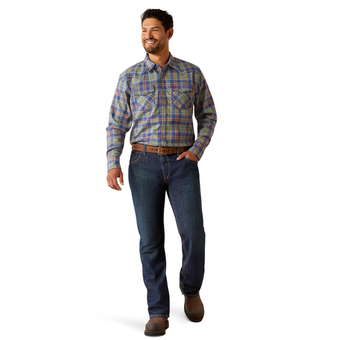 Fr Wilshire Retro Fit Work Shirt - 300-Oil Green | Ariat 10054456