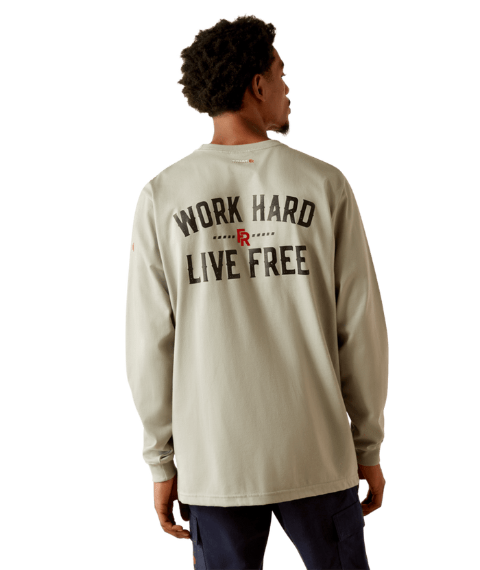 Fr Work Hard Live Free T-Shirt - 231-Wild Dove | Ariat 10055031