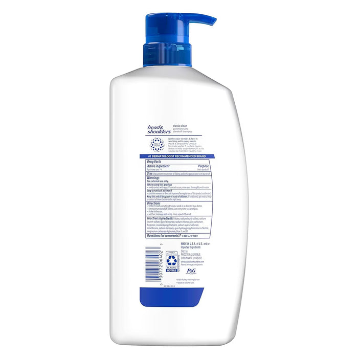 Head & Shoulders Classic Clean Anti-Dandruff Shampoo - 28.2 oz - 4 Pack