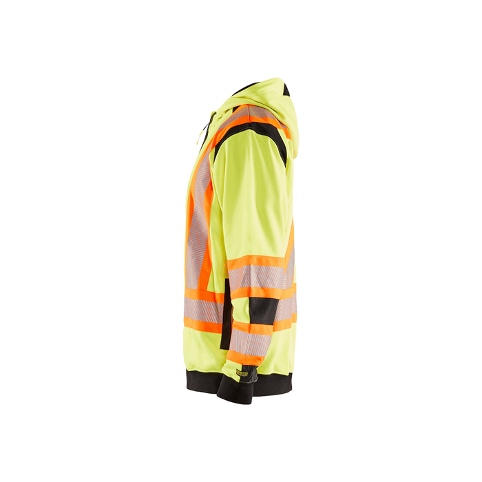 Hi-Vis Zip Sweatshirt - 3399-Yellow Hi-Viz/Black | Blaklader 34481974
