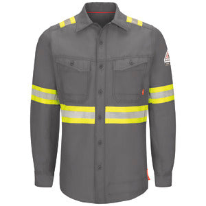 IQ SERIES FR ENDURANCE COLLECTION WORK SHIRT - GE-Grey Enhanced | Bulwark QS40