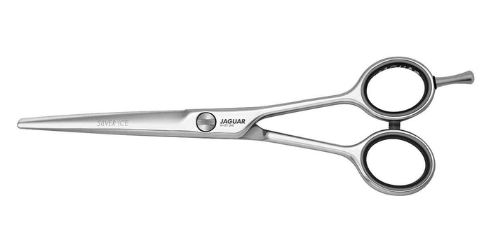 a highly desired scissor Made in German silver ce 6" for use in salons available from salonservdirect