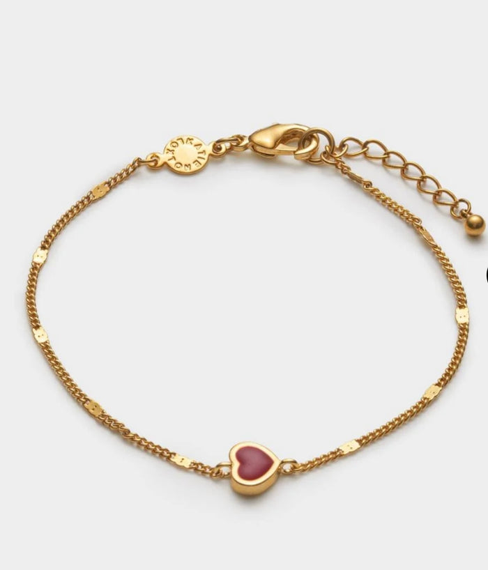 Katie Loxton Rough Heart Bracelet - Gold Coated