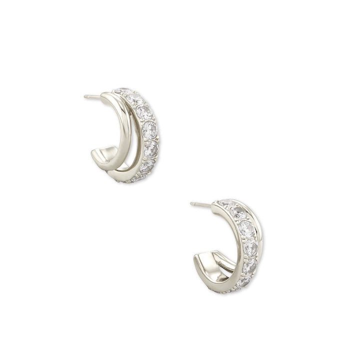 Kendra Scott Livy Huggie Earrings: Silver
