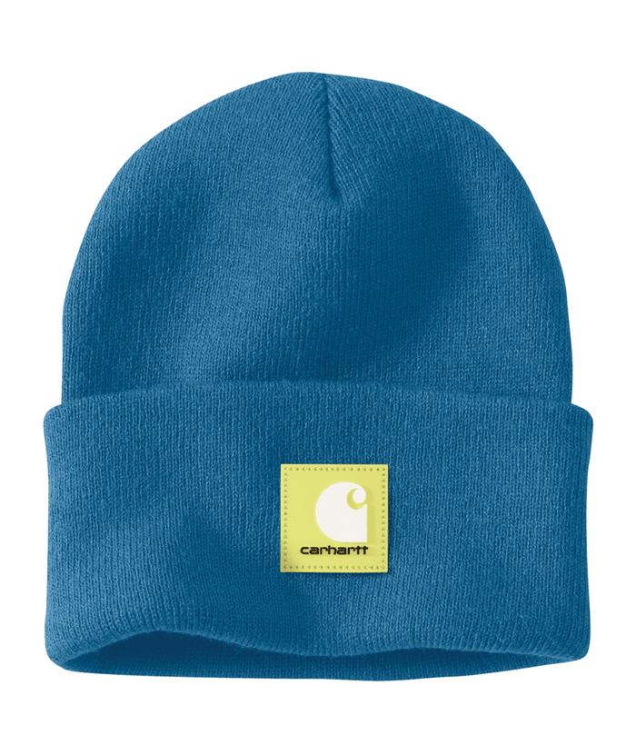 Knit Rubber Patch Beanie - HO6-Horizon Blue | Carhartt 106920