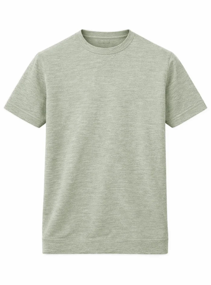 Light Knit Cotton Crew - Sage