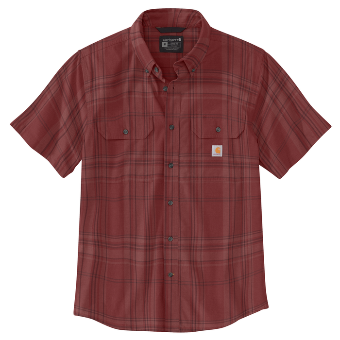 Loose Fit Midweight Short-Sleeve Plaid Shirt - RB1-Crimson Moss | Carhartt 106746