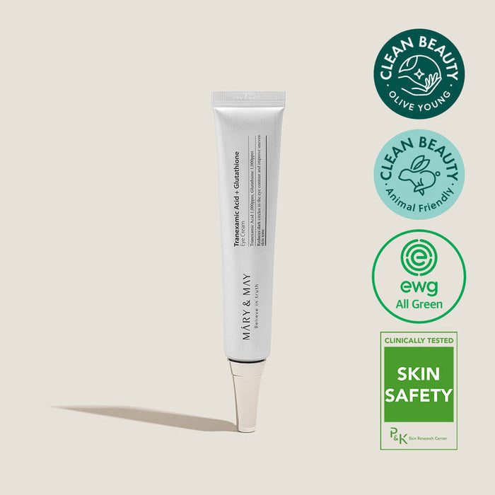 Mary & May Tranexamic Acid+ Glutathione Eye Cream 30ml + FREE 2pc mini Eye Cream - DOKAN