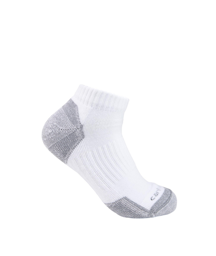 Men's Midweight Cotton Blend Low Cut Sock 3 Pack WHT-White | Carhartt SL6003M