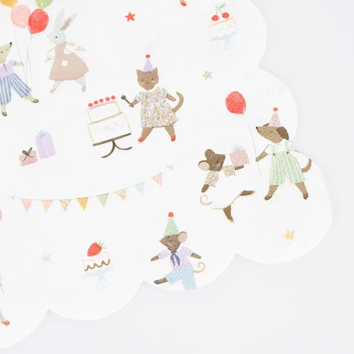 Meri Meri - Napkins - Animal Friends - Details