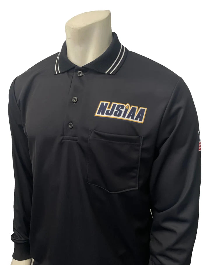New Jersey (NJSIAA) Body Flex Black LS Umpire Shirt