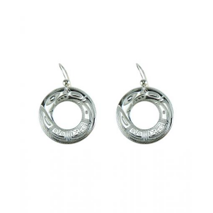 PANABO Silver/Pewter Earrings - Chilkat Circle