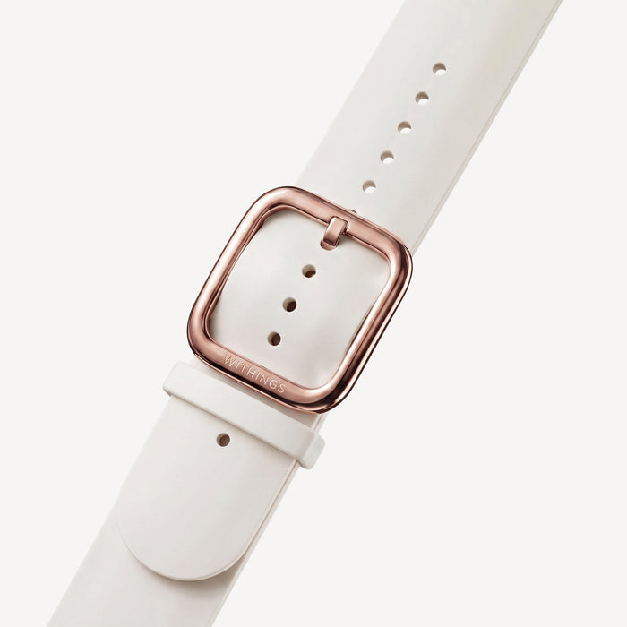 Premium Sport Fluoroelastomer Wristband Sand & Rose Gold