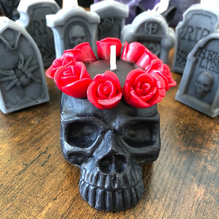 Queen of the Dead Skull Shaped Candle