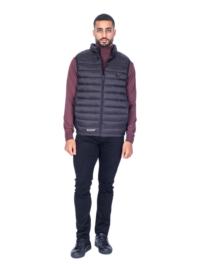 Quilted Nylon Vest - Black