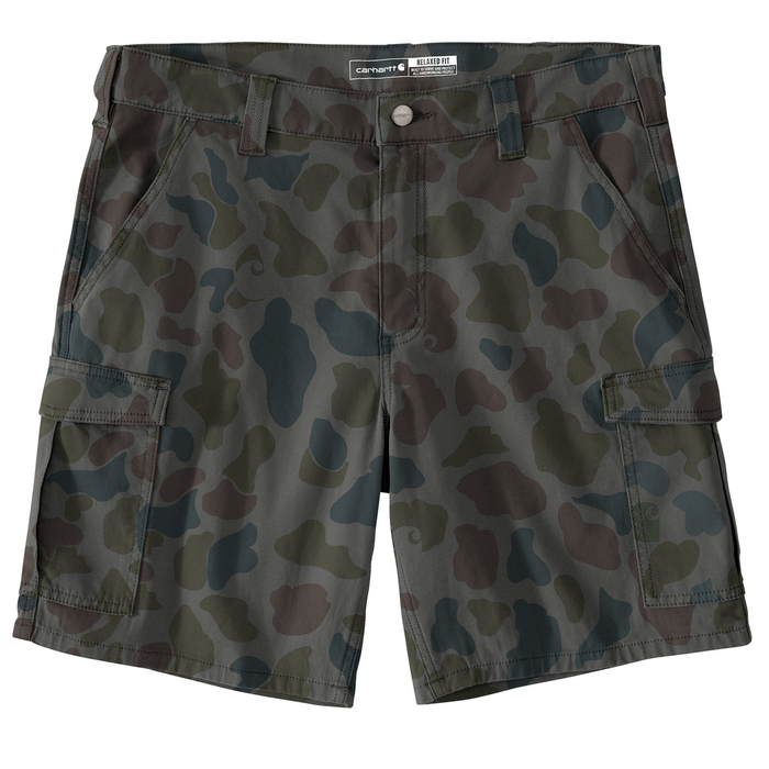 Rugged Flex Relaxed Fit 9" Canvas Cargo Work Short - EA8-Shadow Signature Camo | Carhartt 106984