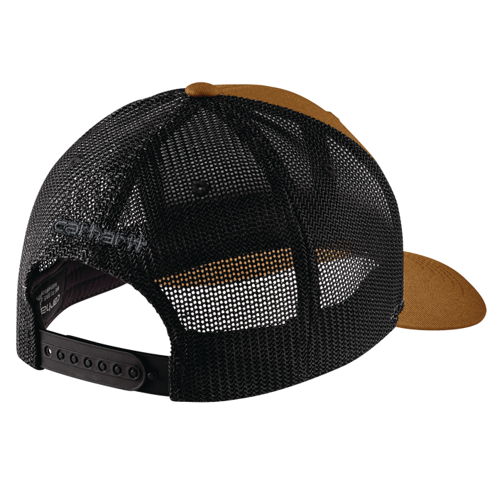 Rugged Flex™ Twill Mesh-Back Logo Patch Cap - B47-Carhartt Brown/Black | Carhartt 105216