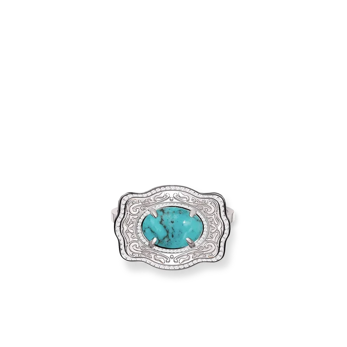 SpurWest Belt Buckle Ring (Oasis) - Silver
