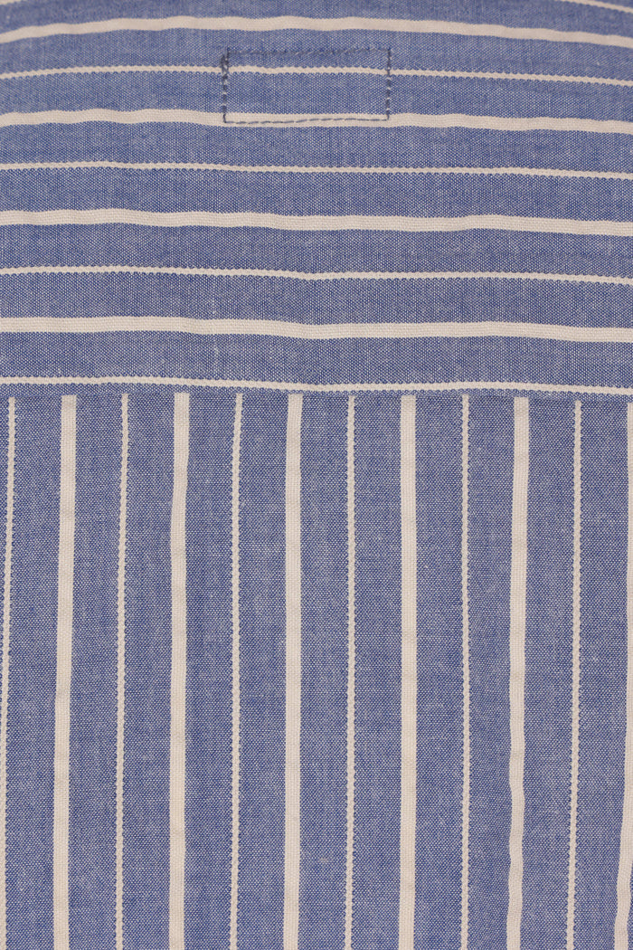 striped cotton piping shirt