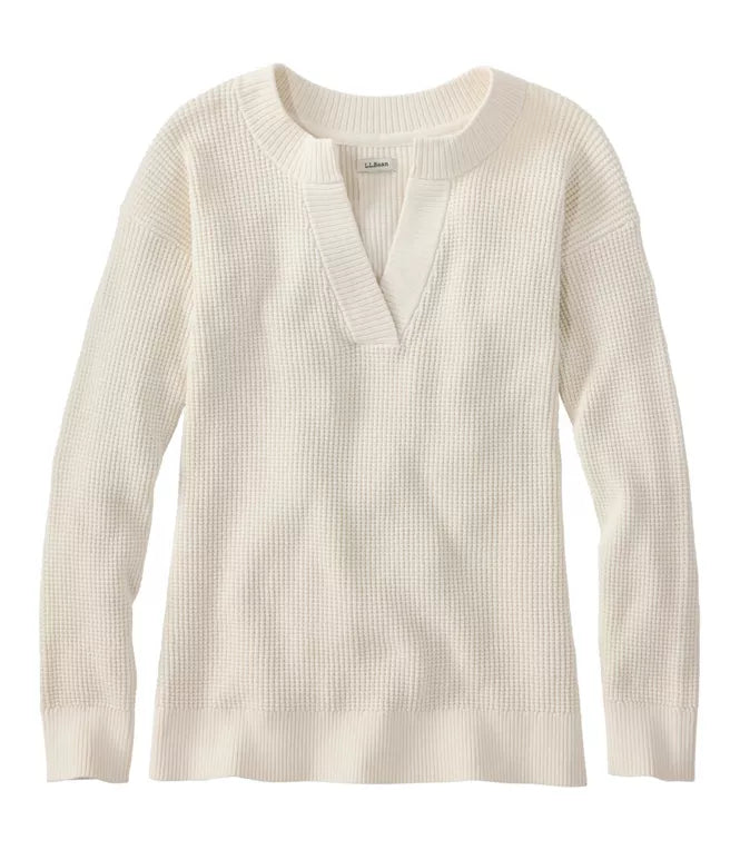Sunwashed Waffle Splitneck Sweater Women's Regular