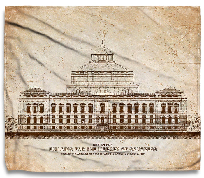 Thomas Jefferson Building Fleece Throw