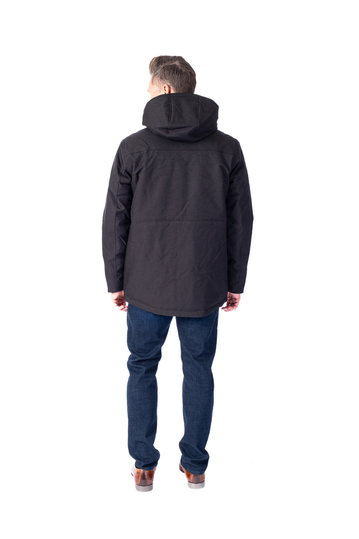 Twill Poly Carcoat- Black