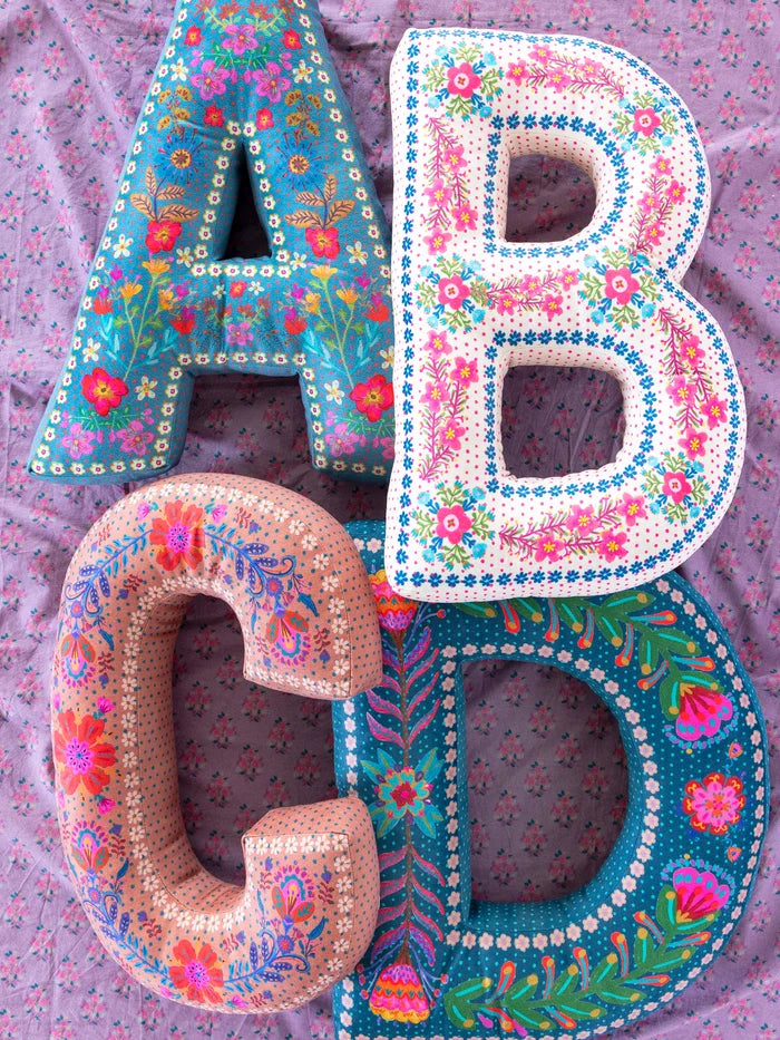 Velvet Initial Pillow - H-view 3