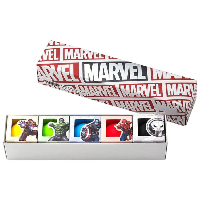 Volvik Vivid 5 Golf Balls Marvel Character Box