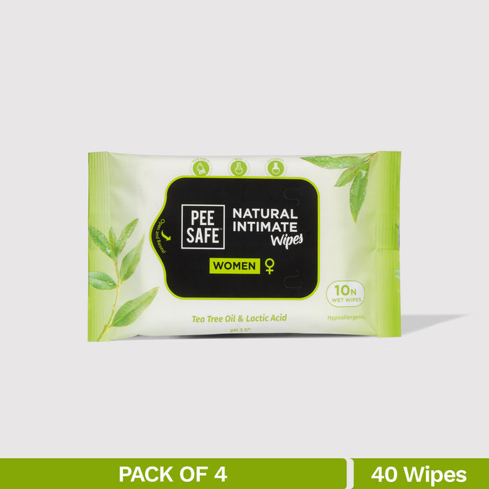 Pee Safe Natural Intimate Wipes For Women (40N) *