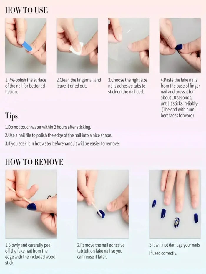 10PCS Long Square Handmade Press On Nails,Glamorous Ladybug,Suitable For Festivals Parties And Daily Wear.