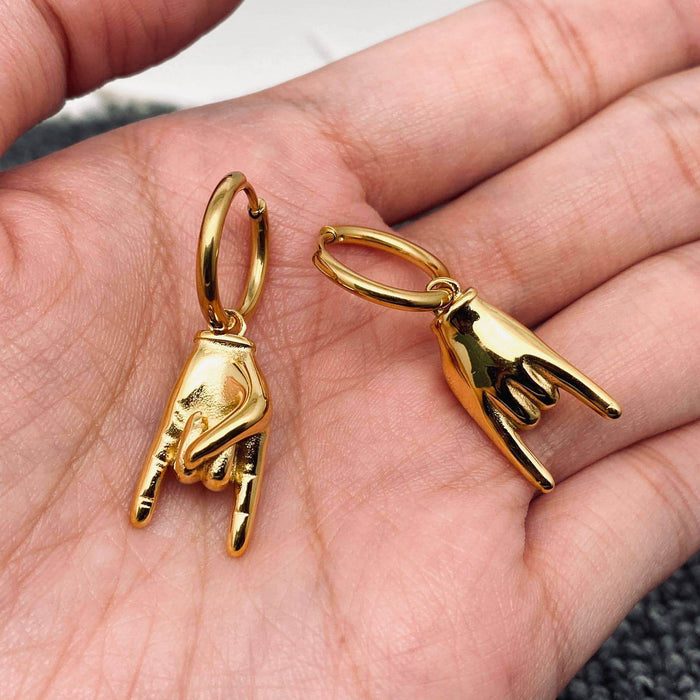 18K Gold Plated Rock & Roll Earring