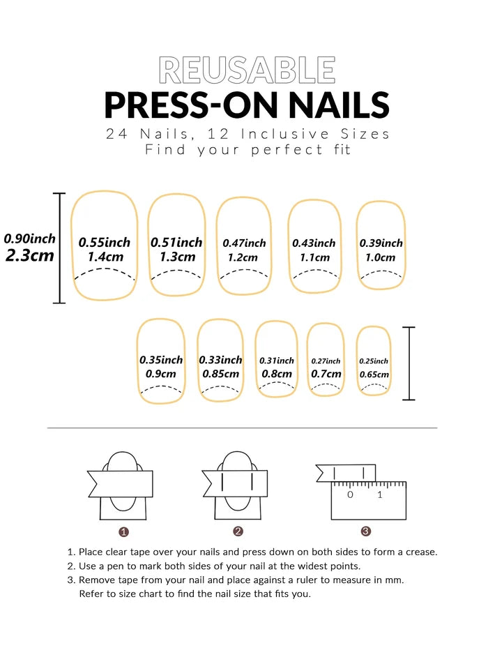 24 PCs Short Square French Heart Simple Nails with 1 Jelly Glue and 1 Nail File