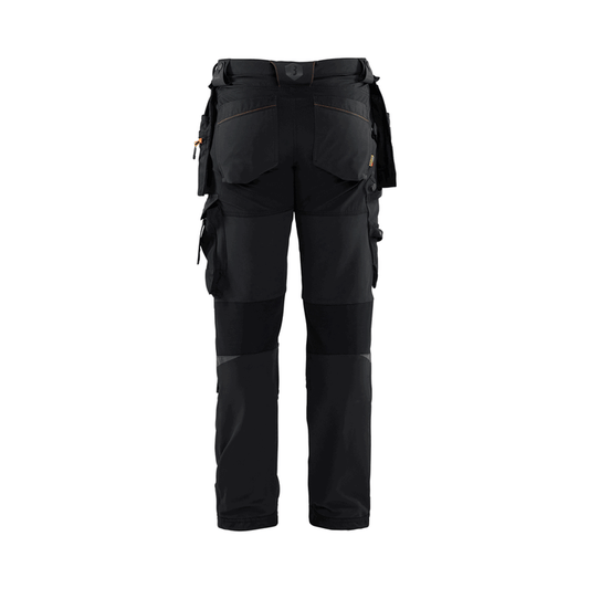 4-Way Stretch Work Pants - 9954-Black/Orange | Blaklader 16221644