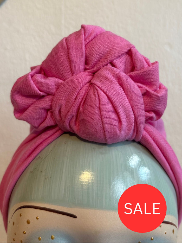 50% OFF SALE ITEM: Pink Vintage Style Pre-tied Headband with Slouchy Knot